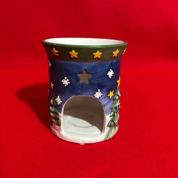 Yankee Festive Multicolor Singing Snowman Candle Holder Warmer - Picture 2 of 5